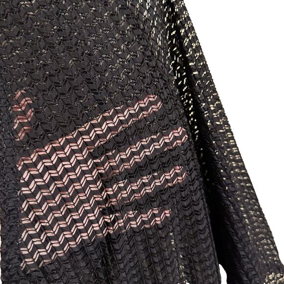 Jordan Taylor Black Mesh Swimsuit Cover Up Dress Tunic Spring Break Size L - Picture 8 of 9